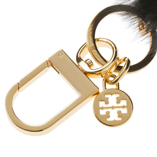 Tory Burch(トリーバーチ)の新品 トリーバーチ TORY BURCH キーホルダー ファー ポンポン ブラック 黒 レディースのファッション小物(キーホルダー)の商品写真