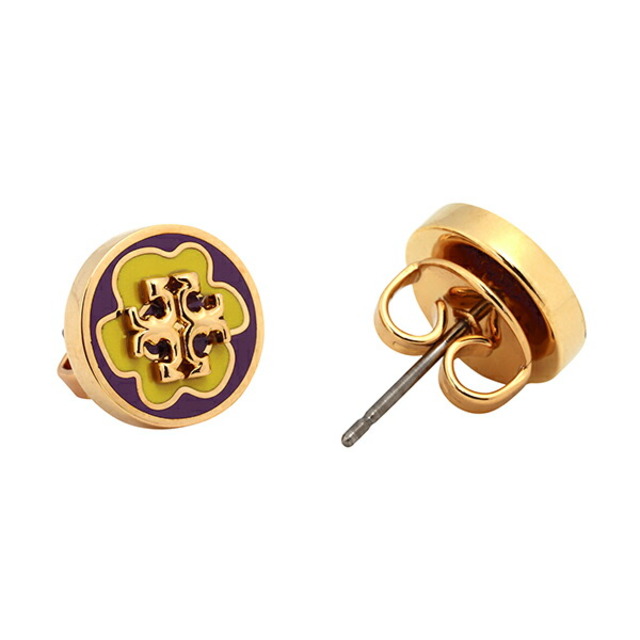 Tory Burch(トリーバーチ)の新品 トリーバーチ TORY BURCH ピアス キラ トリーゴールド/バーガンディマルチ レディースのアクセサリー(ピアス)の商品写真