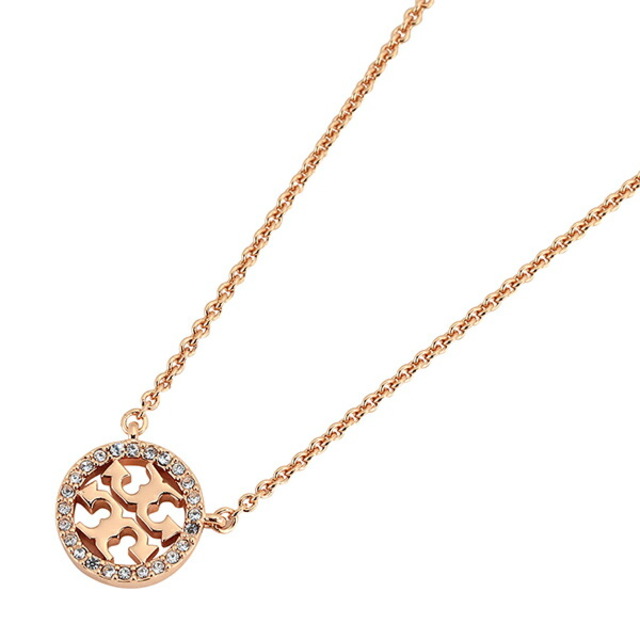 Tory Burch(トリーバーチ)の新品 トリーバーチ TORY BURCH ネックレス ミラー ローズゴールド/クリスタル レディースのアクセサリー(ネックレス)の商品写真