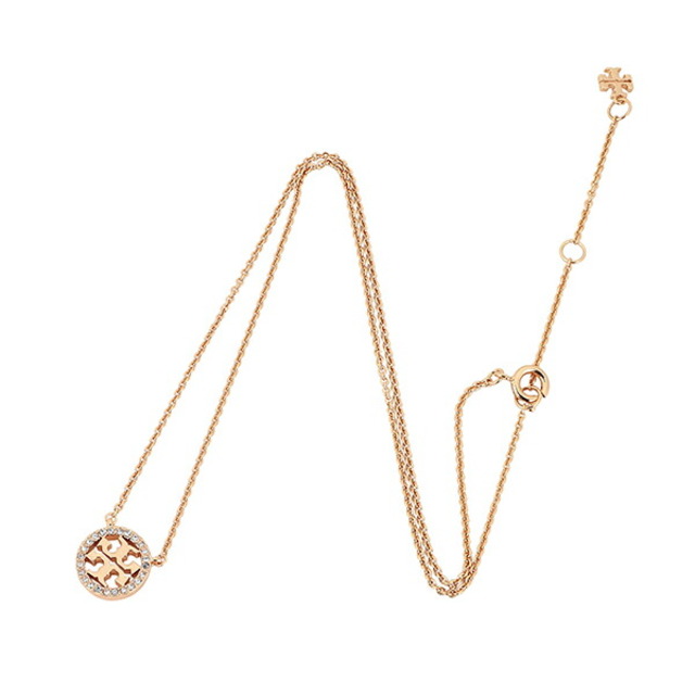 Tory Burch(トリーバーチ)の新品 トリーバーチ TORY BURCH ネックレス ミラー ローズゴールド/クリスタル レディースのアクセサリー(ネックレス)の商品写真