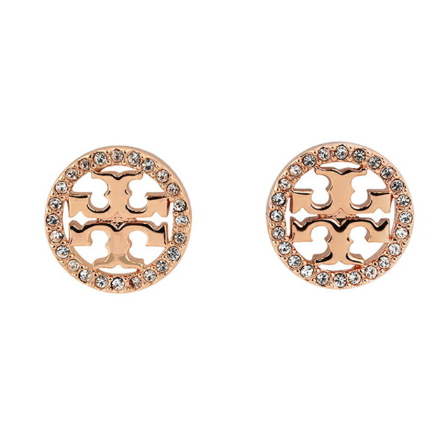 Tory Burch(トリーバーチ)の新品 トリーバーチ TORY BURCH ピアス ミラー ローズゴールド/クリスタル レディースのアクセサリー(ピアス)の商品写真