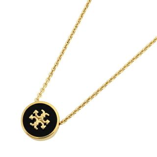 トリーバーチ(Tory Burch)の新品 トリーバーチ TORY BURCH ネックレス キラ エナメル トリーゴールド/ブラック(ネックレス)