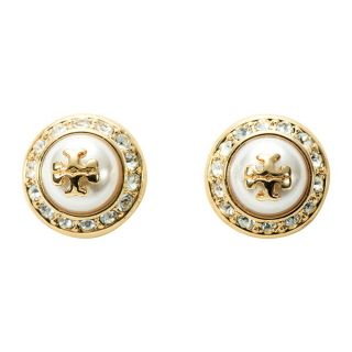 トリーバーチ(Tory Burch)の新品 トリーバーチ TORY BURCH ピアス ナタリー アイボリー/クリスタルトリーゴールド(ピアス)