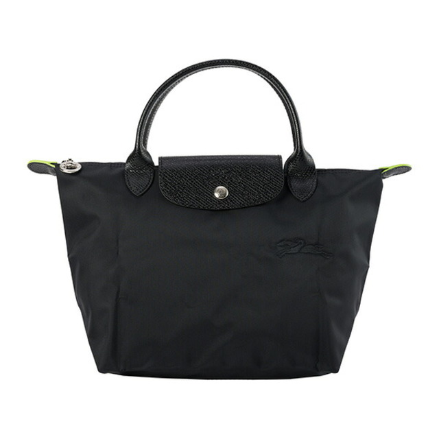 LONGCHAMP(ロンシャン)の新品 ロンシャン LONGCHAMP ハンドバッグ ル プリアージュ グリーン TOP HANDLE Sサイズ ブラック 黒 レディースのバッグ(ハンドバッグ)の商品写真