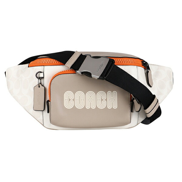 新品 コーチ COACH ウエストバッグ・ボディバッグ COLORBLOCK TRACK BELT BAG ベージュ