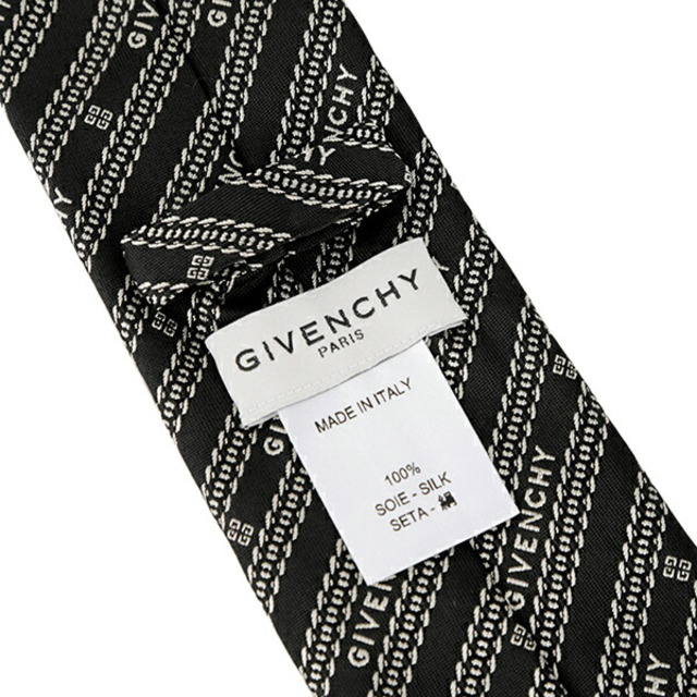 GIVENCHY(ジバンシィ)の新品 ジバンシイ GIVENCHY ネクタイ ナロータイ ブラック/ホワイト メンズのファッション小物(ネクタイ)の商品写真