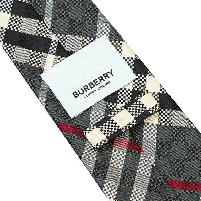 新品タグ付き BURBERRY ネクタイ ヴィンテージチェック グレー-