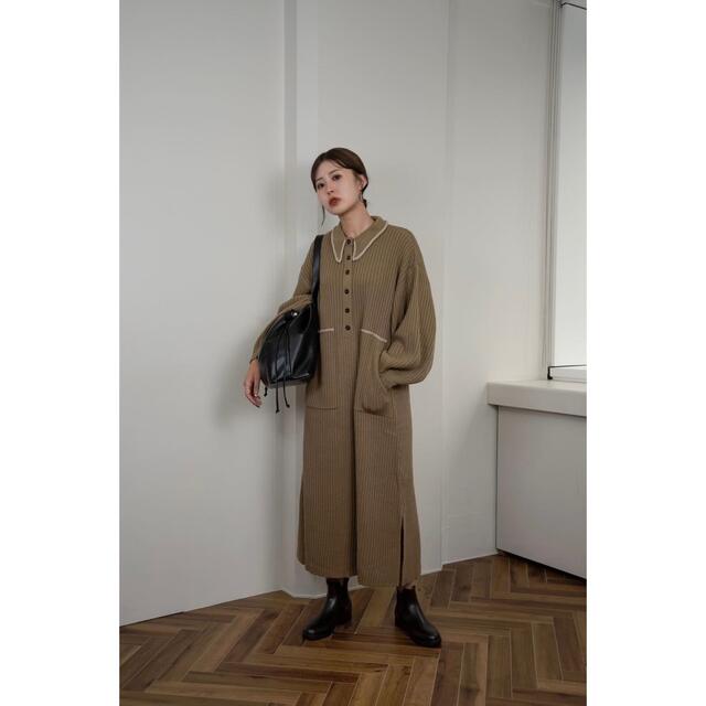 新品】Amiur bicolor accent rib knit ops - www.glycoala.com