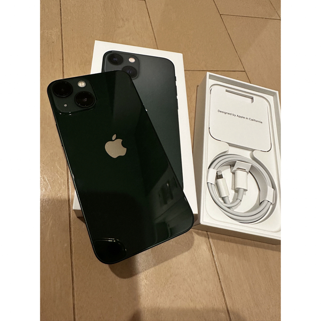 スマートフォン/携帯電話iPhone13 mini グリーン 128G au版SIMフリー ほぼ新品