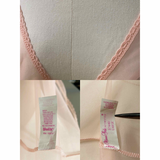古着 ビンテージ 70s USA 花柄 レース シースルー ガウン シャツ 美品
