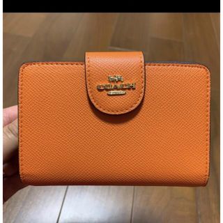 コーチ(COACH)の本体のみ　6390 コーチ　二つ折り財布　オレンジ(財布)