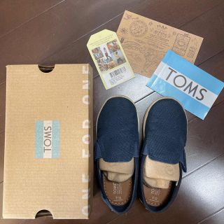 トムズ(TOMS)のTOMS Avalon Navy Burlap   トムズ　17センチ(スリッポン)