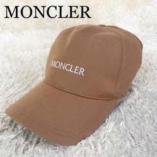 MONCLER - 【希少☆未使用】モンクレール　キャップ　ニット切り替え　ロゴ刺繍　ブラウン