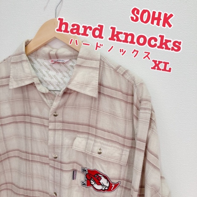 SOHK(ショック)のhard knocks 長袖　シャツ　XL B系　チェック メンズのトップス(シャツ)の商品写真