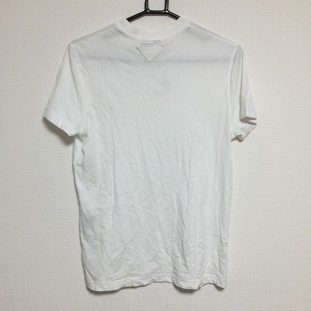 PRADA(プラダ)のプラダ 半袖Tシャツ サイズXS メンズ - 白 メンズのトップス(Tシャツ/カットソー(半袖/袖なし))の商品写真