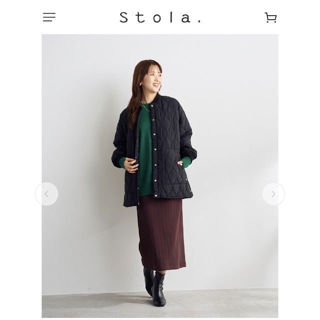 Stola.(ストラ)のリブカットタイトスカート レディースのスカート(ロングスカート)の商品写真