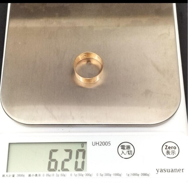 (E11-76) K18 リング 指輪 18金 18号 19号 メンズのアクセサリー(リング(指輪))の商品写真
