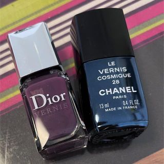 シャネル(CHANEL)のDior CHANEL ネイルセット パープルミックス メタリックブルー(マニキュア)