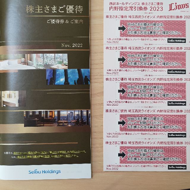西武HD 株主優待 株主優待冊子1冊