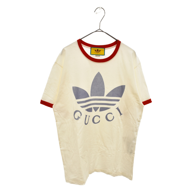 Gucci - GUCCI グッチ 22SS×adidas LOGO PRINTED TEE S/S 702612 XJEB1 アディダス ロゴプリントビンテージ半袖Tシャツ ホワイト