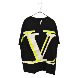 VALENTINO VLTN 刺繍 コットン Tシャツ ブラック ヴァレンティノ トップス Tシャツ・カットソー 