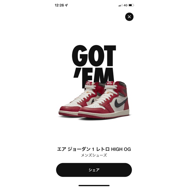 NIKE AIR JORDAN 1  HIGH OG Lost & Found