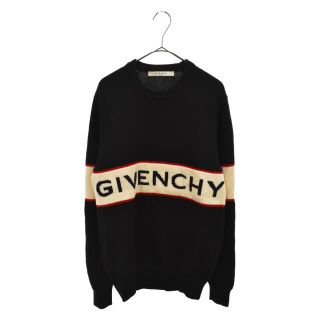 ジバンシィ(GIVENCHY)のGIVENCHY ジバンシィ 20AW Logo-Intarsia Wool Sweater ロゴ インターシャ ウール セーター ニット クルーネック BM900G400M ブラック(ニット/セーター)