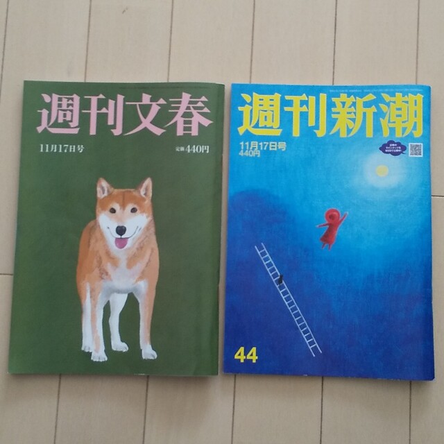 文藝春秋(ブンゲイシュンジュウ)の「2冊ｾｯﾄ」 週刊新潮 週刊文春 2022年 11/17号 エンタメ/ホビーの雑誌(ニュース/総合)の商品写真