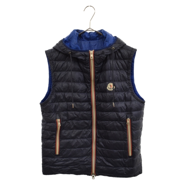 MONCLER モンクレール NAPLES GILET C10914331099 53279 ナポリ ジレ ロゴワッペンナイロンダウンベスト ネイビー/ブルー