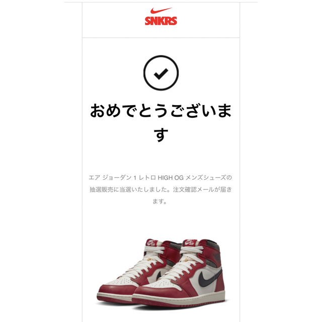 NIKE Air Jordan 1 High OG Chicago 27.0cm