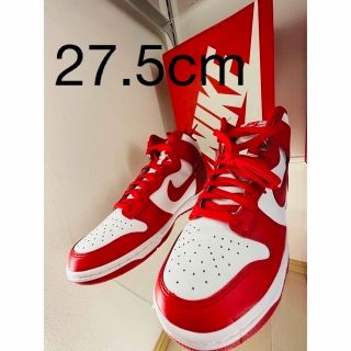 ナイキ(NIKE)のナイキ　ダンク ハイ レトロ チャンピオンシップ ホワイト レッド 27.5cm(スニーカー)