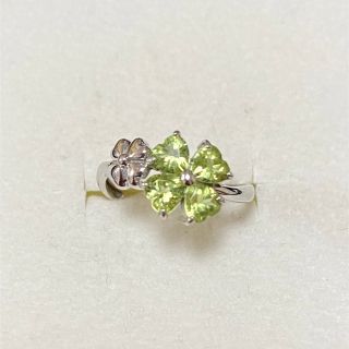 ジュエリーツツミ(JEWELRY TSUTSUMI)のプリン様おまとめ　k14wg ペリドット　四つ葉のクローバー  リング(リング(指輪))