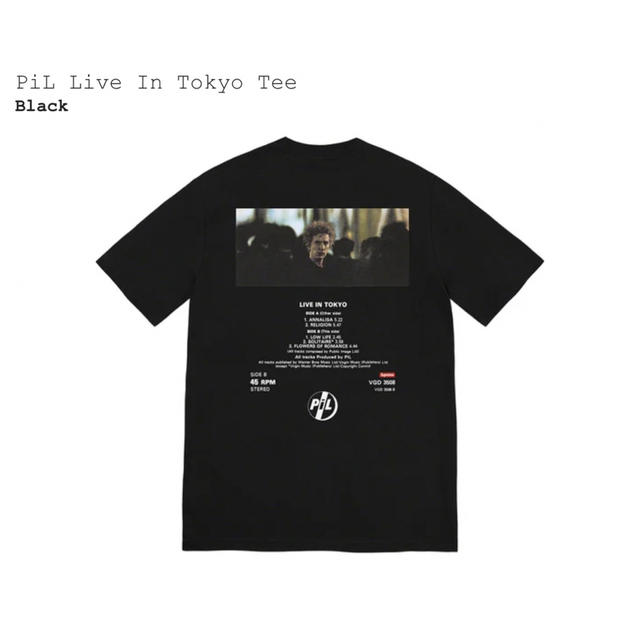 Supreme PiL Live In Tokyo Tee Black XXL 1