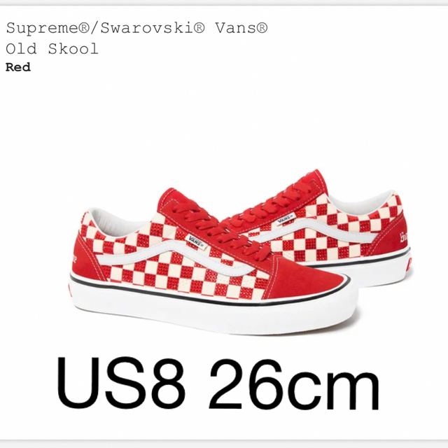 26cm Supreme /Swarovski  Vans Old Skool260cm状態