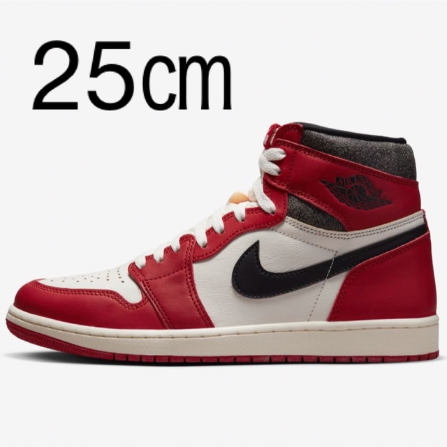 送料無料 NIKE AIR JORDAN 1 CHICAGO 25㎝靴/シューズ