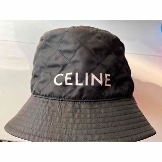 セリーヌ(celine)の多少の値下げ可  CELINE バケットハット ナイロンツイル ブラック(ハット)