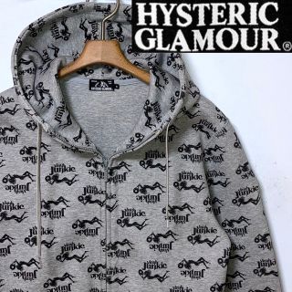 ヒステリックグラマー(HYSTERIC GLAMOUR)のカズキ様専用！　ヒステリックグラマー　VINYL JUNKIE 総柄 パーカー(パーカー)