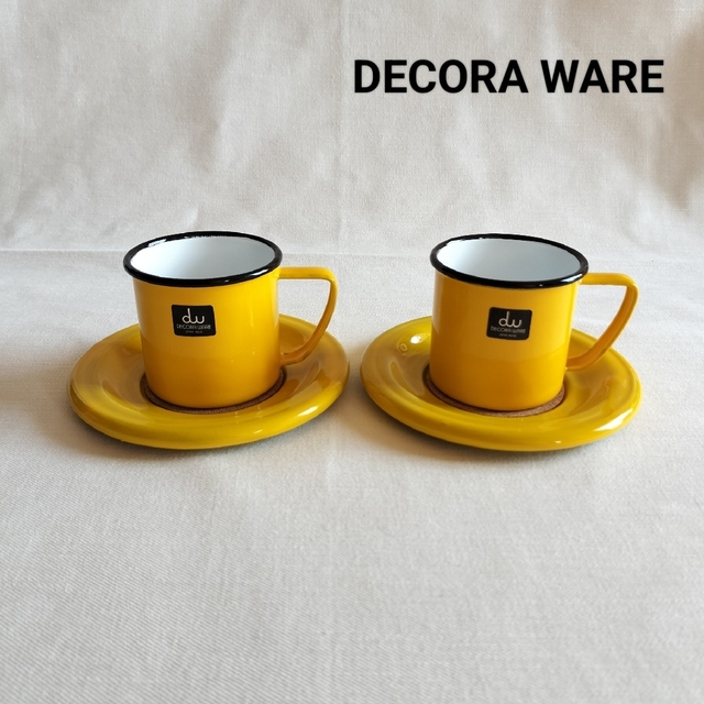 DECORA WARE デコラウェア カップアンドソーサー 2客 インテリア/住まい/日用品のキッチン/食器(食器)の商品写真