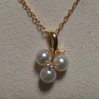MIKIMOTO - ミキモト 御木本 MIKIMOTO K18YG アコヤ真珠 ミレダイヤ