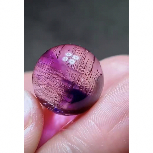 ⭐︎【高級】フラワー パープルルチル スーパーセブン 丸玉 12.7mm-