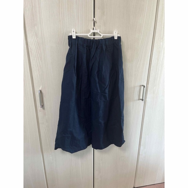 スカート　綿麻素材　ウエスト　平置きウエスト約32センチ（ゴム） レディースのスカート(ロングスカート)の商品写真