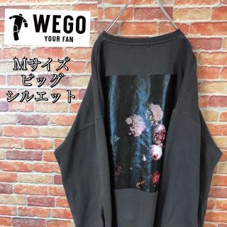 ウィゴー(WEGO)のWEGO ウィゴー　スウェット　薔薇　バックプリント　グラフィック　M グレー(スウェット)