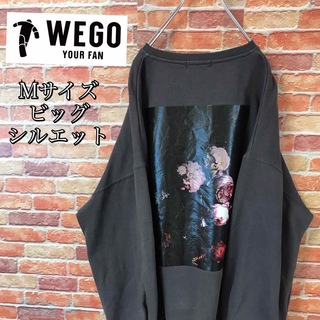 ウィゴー(WEGO)のWEGO ウィゴー　スウェット　薔薇　バックプリント　グラフィック　M グレー(スウェット)