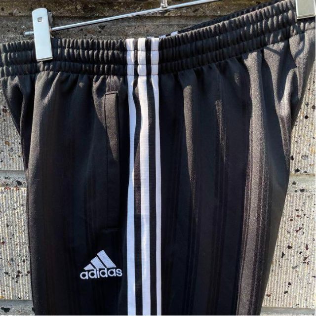 00s adidas 裾ジップトラックパンツ ジャージ アディダス 90s 黒白