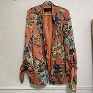 ザラ(ZARA)のジャケット オシャレ 花柄 レトロ(テーラードジャケット)