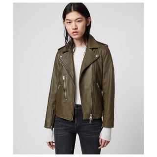 オールセインツ(All Saints)の新品タグ付【ALLSAINTS★オールセインツ】羊革　本革　ライダースジャケット(ライダースジャケット)