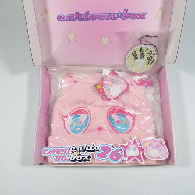 CARTOONBOX PINK dropout bearニット 帽 ビーニーの通販 by CARTOONBOX PINK dropout bearニット 帽 ビーニーの通販 by