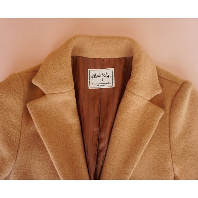 Perle Peche(ペルルペッシュ)のウールチェスターコート レディースのジャケット/アウター(チェスターコート)の商品写真