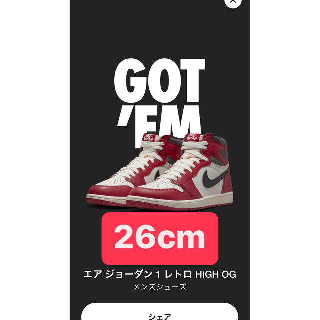 超可爱の Jordan シカゴ エアジョーダン1 - Brand(NIKE) スニーカー
