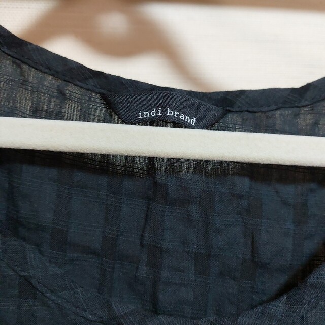 indi brand 黒カットソー レディースのトップス(Tシャツ(半袖/袖なし))の商品写真